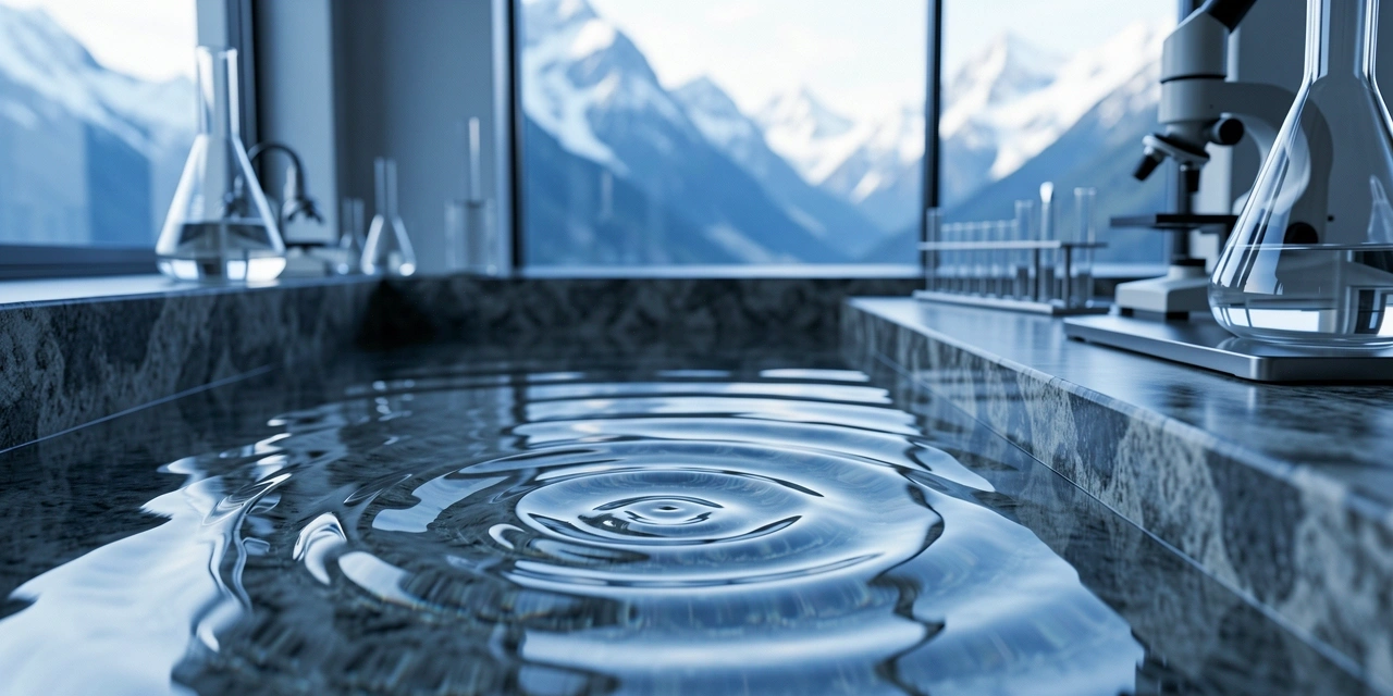 Water ripples on stone